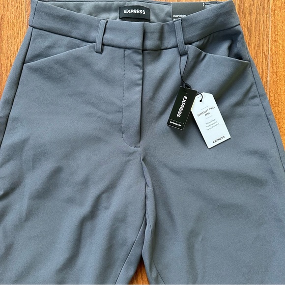 Express size 4R gray supersoft twill dress pants curvy skinny high rise - Picture 3 of 13